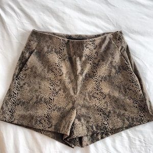 Zara Snakeskin Shorts